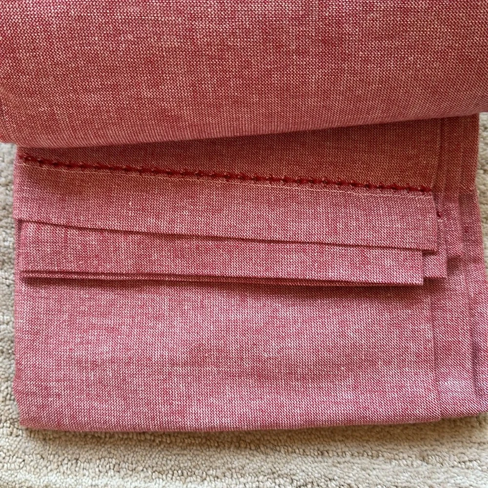 Threshold Tablecloth Chambray Hemstitch Red - 60 X 84 In Oblong 100% Cotton NEW